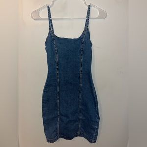 Body con denim dress, size 4, from H&M